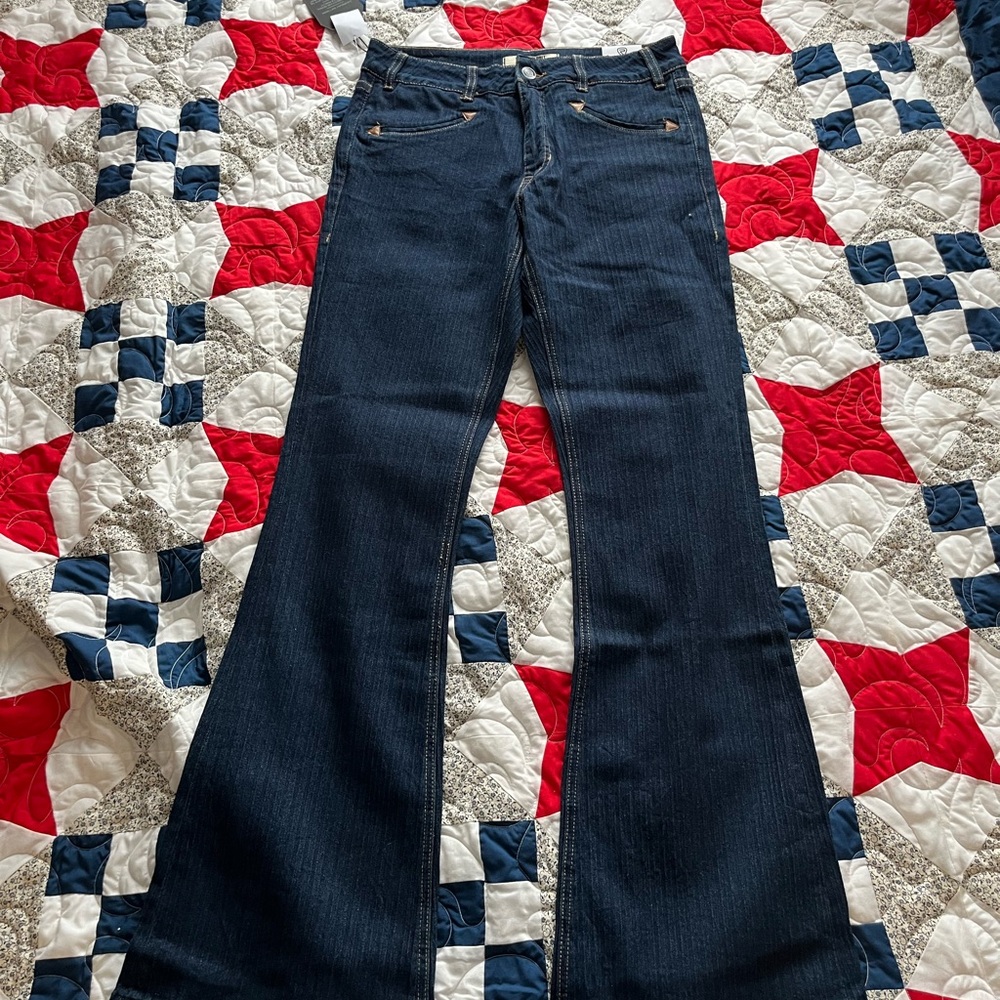 Dark Blue Flared Jeans